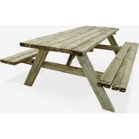 Sweeek - Picknicktafel met 2 zitkanten voor 6 personen
