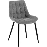CLP Sardna Eetkamerstoel - klassiek - metalen frame - corduroy - Ribstof/grijs