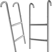 Monzana Trampoline ladder 66cm 2 metalen treden