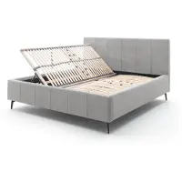 Meise Lizzano gestoffeerd bed metalen basis hoofdbord verticale laden