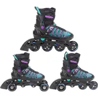 Raven Cande 3-in-1 schaatsen, verstelbaar maat 38-42, zwart/mint/violet