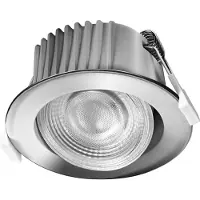 Osram Spot Set LED inbouwspot DIM IP44 4,9W Chroom, set van 3 badkamer dimbaar draaibaar, warm wit 2700K