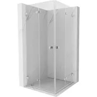 Mexen Lunar-F Duo opvouwbare douchecabine 90 x 90 , transparant, chroom - 836-090L-090P-01-00
