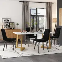 MODFU Sideboard met Deuren en Lades, Interne Planken, Kommode met Gouden Handgrepen en Poten