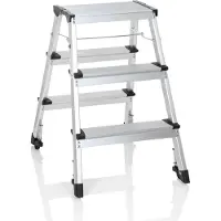 Hjh OFFICE SOLID IV | 3 treden - Klaptrap Aluminium