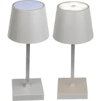 Out of the blue USB tafellamp LED dimbaar grijs 26 cm van kunststof - Tafellampen