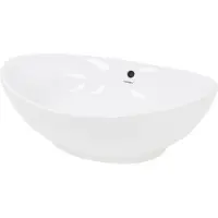 LuxeBath Wastafel 590x385x200 mm keramisch wit