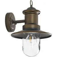LINDBY Wandlamp buiten Eloretta, dimbaar, messing / goud, metaal, Landelijk, Wandlamp buiten