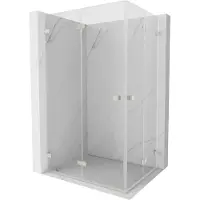 Mexen Lunar-F Duo opvouwbare douchecabine 85 x 70 , transparant, geborsteld nikkel - 836-085L-070P-97-00
