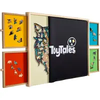 Haushalt ToyTales 66230 - Puzzelplaat met opberglades - met beschermdoek - voor 1000 stukjes - 76 x 57 x 4,5 cm