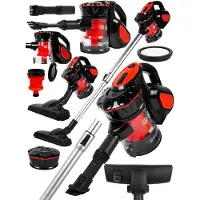 Malplay MalTec Handstofzuiger Verticale Turbo Cycloon 5-in-1 | 600W zakloze | Stofzuiger voor auto, huis en camping
