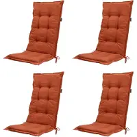 Madison tuinkussen lage rug basic terra 105x50cm 4 stuks