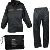 Brixy Regenpak - Dames & Heren - Maat M - Waterdicht & Ademend - Reflecterend - Zwart
