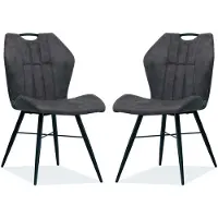 MX Sofa Eetkamerstoel Scala luxor kleur: Antraciet (set van 2 stoelen)