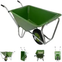 TRUTZHOLM Hofkarre XL 220 L 300 kg Stahlfelge Luftrad Futterkarre Schubkarre Pferde Hof Stall
