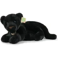 Rappa ECO knuffel zwarte panter 40 cm - realistische knuffel van recyclede PET flessen