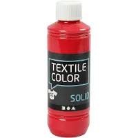 Creativ Company Textil Solid, rood, dekkend, 250 ml