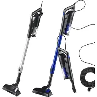 TurboTronic MF8 Steelstofzuiger met Snoer en Handstofzuiger zonder zak - Zwart/Zilver