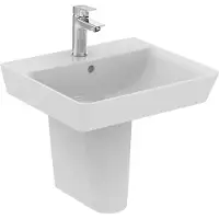 Ideal standard Connect Air - Wastafel Cube 50x45x16 cm, met overloop, met kraangat, wit E030101