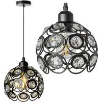 Toolight Kristallen Plafondlamp APP206-1C Zwart