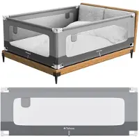 Tulano Cover 40 - Veilig Baby Bedhek - Uitvalbeschermer Uitvalbeveiliging - 200 cm - Grijs