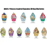 MONOGRAM Disney Princess Cupcakes Series 3 stuks - Scented Bag Charms Mystery Blind Box Geurige Sleutelhangers 3 stuks