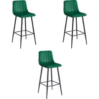 Leobert POZZA kruk - donkergroen fluweel / zwarte poten x 3