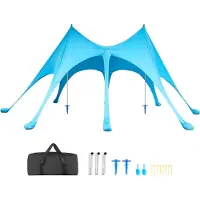 Vevor strandtent met zonbescherming (UPF 50+) 6,1 x 4 x 2,8 m
