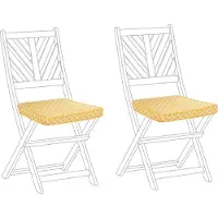 Beliani TERNI - Sierkussen set 2 - Geel - Polyester