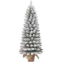 Black Box Trees Kunstkerstboom Gerlos Besneeuwd Op Jute Voet D 51 H 120 Cm