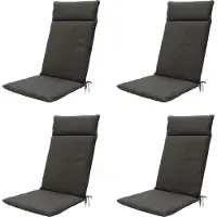 Madison tuinstoelkussen hoge rug dark grey canvas eco+ ca. 120x50 cm set