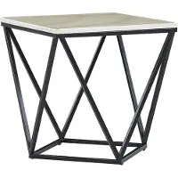 Beliani MALIBU - Bijzettafel - Beige - MDF