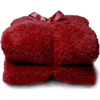 Unique living Plaid Teddy Donkerrood 150 X 200 Cm