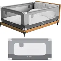 Huzaro Cover 44 - Veilig Baby Bedhekje - Uitvalbeschermer Uitvalbeveiliging - 140cm - Grijs