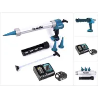 Makita DCG 180 RT1X accupistool 18 V 300 / 600 ml + 1x oplaadbare accu 5.0 Ah + lader