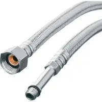 Invena Flexibele stalen gevlochten slang, 1/2" x M10, lengte 60 cm