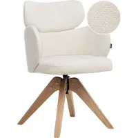 Beliani MARCY - Eetkamerstoel - Lichtbeige - Bouclé