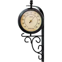 AMS funkwandklok, met radio-ontvangst en temperatuurweergave, 18x38x10 cm, model 5961