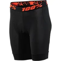 100% Women's 100% Crux Liner Shorts Zwart/Oranje || Maat: M