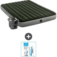 Intex Luchtbed - 2-Persoons - 152 x 203 x 25 cm - Groen - Inclusief pomp en Reparatieset