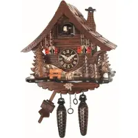 Engstler - 471_Q - Koekoeksklok - Kwarts - Notenhout - 25 cm