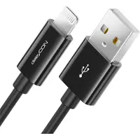 DeleyCON USB - Lightning mobiele telefoonkabel USB A Zwart 1 m