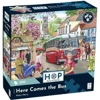 The House of Puzzles Here Comes the Bus Puzzel 500 Stukjes