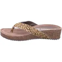 Lazamani Slippers Dames Bruin Leer | Maat 39