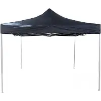 Vdd - Partytent - Easy Up - Paviljoen - Opvouwbaar Draagbaar - Evenementen Tent - Camping - Waterdicht - Met Draagtas - Zwart - 3 x 3m