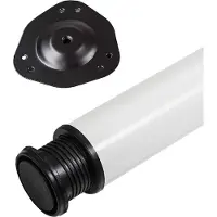 Sotech 1 stuk Tafelpoot Hoogte 870 mm Ø 76 / 80 mm staal met wit oppervlak belastbaar tot 75 kg Meubelpoot met 32 mm hoogteverstelling