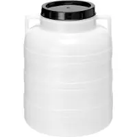Garronda Regenton 40L kunststof vat levensmiddelcontainer van HDPE voor huis en tuin - GD-0078 Wit