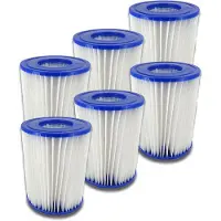 Bestway Set van 6 poolfilters, maat 2, 58094. Filterpatronen voor het reinigen van het filter