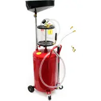 Wiltec Oliezuiger, olieafzuigsysteem, 80 liter, perslucht, olieopvangapparaat, olieafvoersysteem, olieopvangbak voor olieverversing