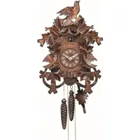 Engstler - 635 - Koekoeksklok - 1-daags kettinguurwerk - Notenhout - 34,5 cm